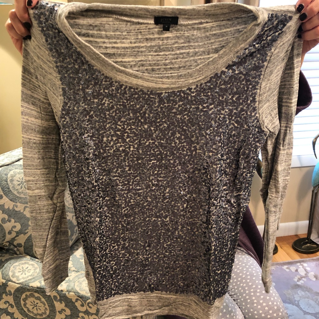 J Crew Sequined Sweatshirt